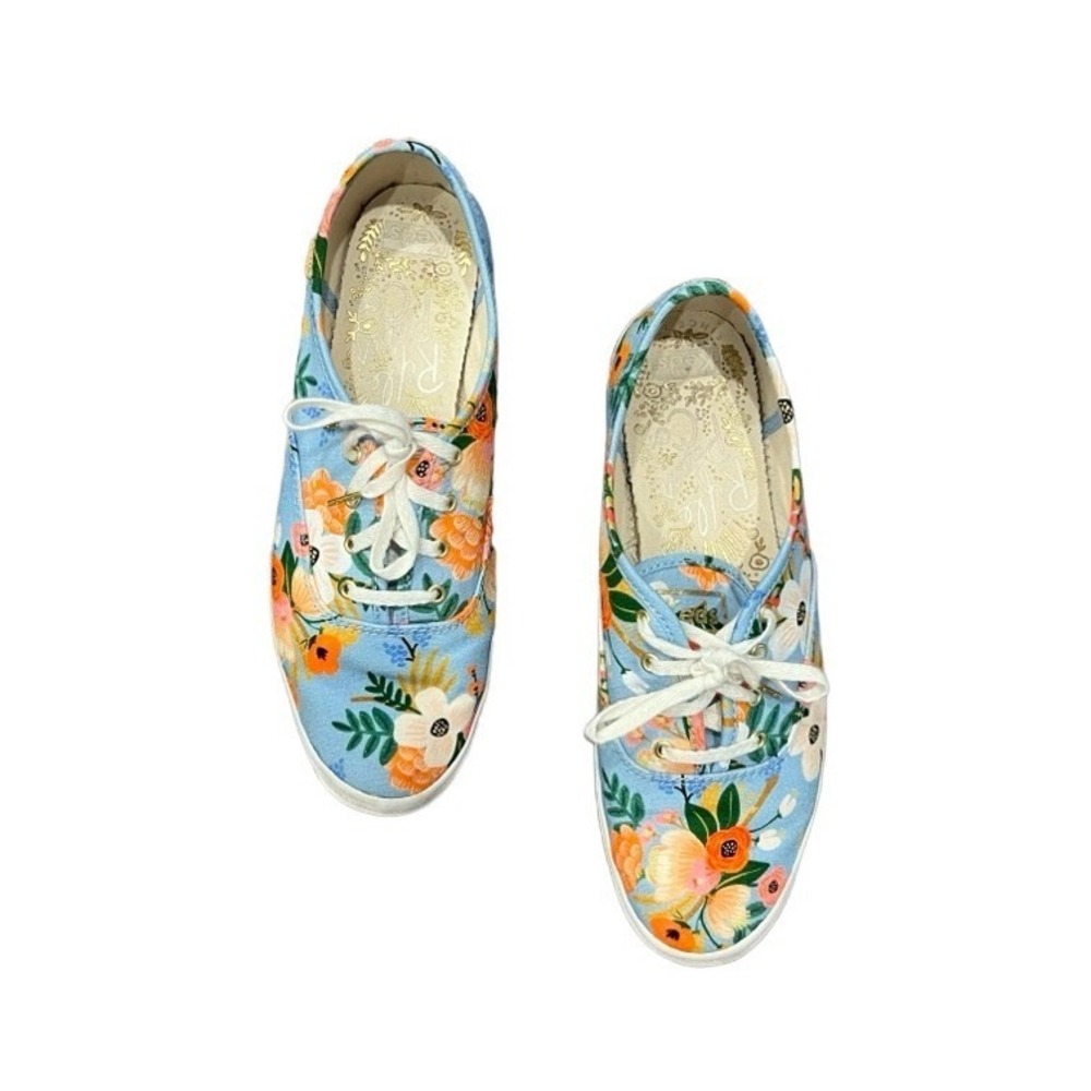 Keds‎ Rifle Paper Co. Lifely Floral Blue Champion Sneakers Size 8